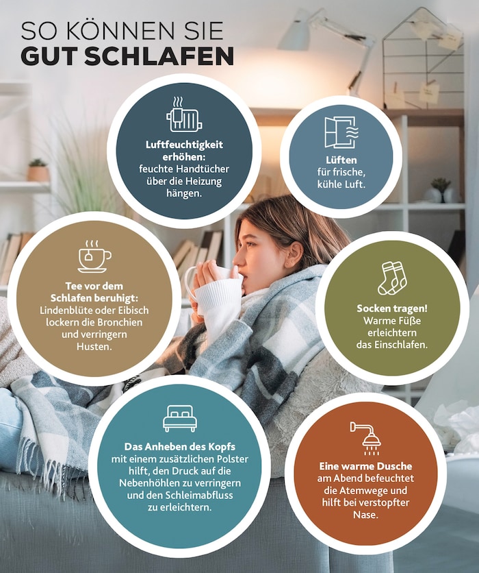 Viele Tipps für eine erholsame Nachtruhe.