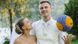 Matthias Linortner, Kapitän der 3x3-Basketballer des Team Vienna, heiratete heuer seine Julia. ...