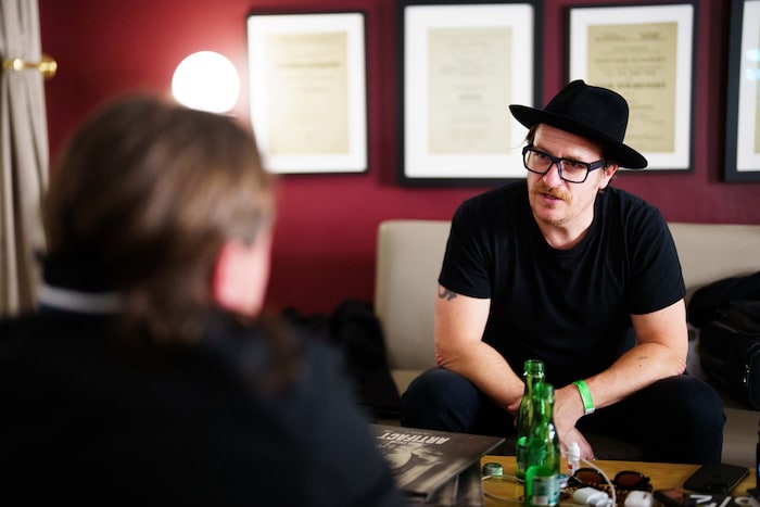 Füreder im Gespräch mit „Krone“-Redakteur Fröwein.