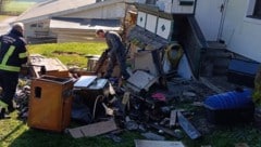 Die Küche wurde komplett zerstört.