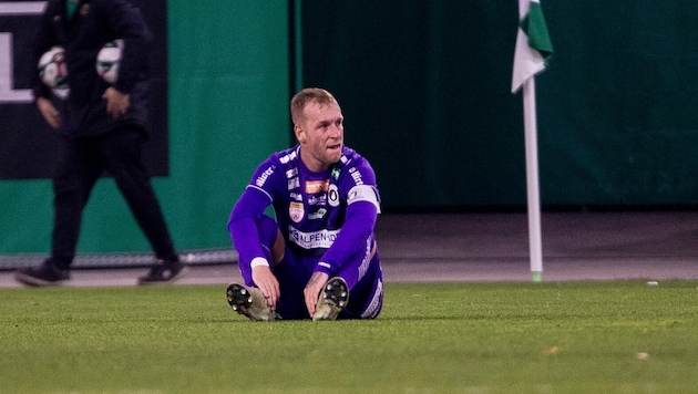 Die Austria Klagenfurt (im Bild Jaritz) ist derzeit auch sportlich auf Talfahrt.