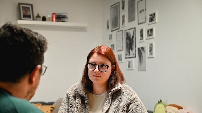 Angela kämpfte beim Besuch der „Krone“ mit den Tränen.