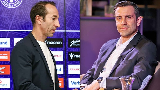 Manuel Ortlechner (left) has to step down, a purple violet club legend takes over.