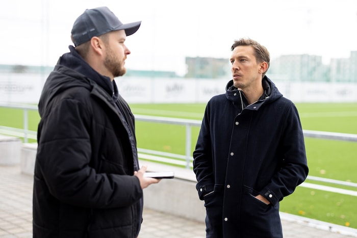 Routinier Konstantin Kerschbaumer (re.) stand der „Krone“ beim Camp der arbeitslosen Fußballer ...