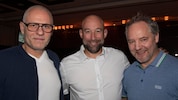 Holten 1995 mit den Kölner Haien die Deutsche Meisterschaft: Peter Draisaitl (li.), Herbert ...