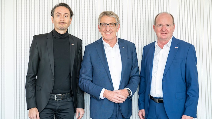 Ewald Verhounig, Josef Herk und Herbert Ritter von der Wirtschaftskammer (von links)