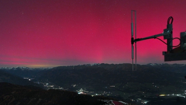 Auf der Livecam der Goldalm Goldeck konnte das Naturschauspiel beobachtet werden.