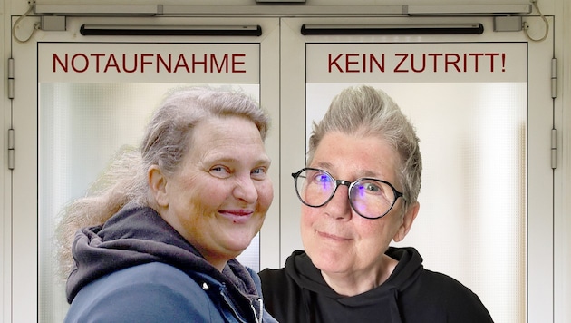 Angelika L. (l.) und Regina K. (r.) sind Überlebende einer Aortendissektion. Krone+ erzählten ...