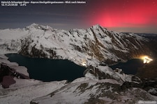 An den Kapruner Stauseen waren die Polarlichter gut zu sehen. 