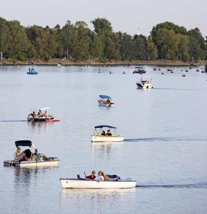 Die Alte Donau ist ein beliebtes Freizeitrevier für Ruderer, Segler, Schwimmer und E-Bootfahrer. ...