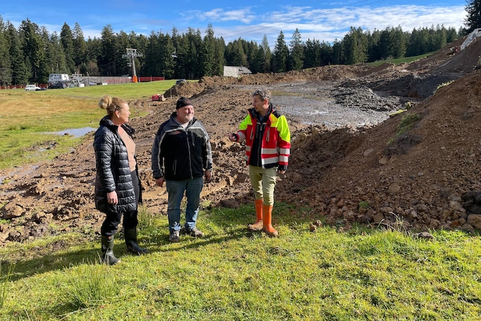 Dornbirns Tiefbaustadträtin Judith Knabl beim Lokalaugenschein.