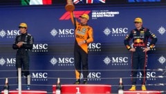 Lando Norris (Mitte) wurde auch in Brasilien ausgebuht.