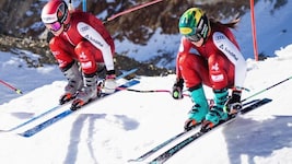 Sonja Gigler (r.) im Trainingsduell mit Christina Födermayr.