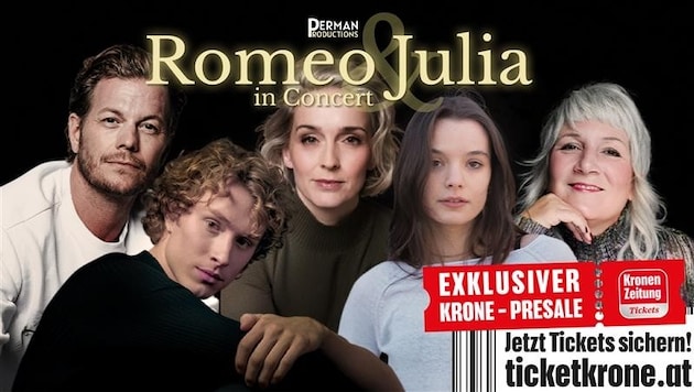 Mark Seibert, Lukas Mayer, Annemieke van Dam, Amelie Sarich und Carin Filipcic (v.l.n.r.)