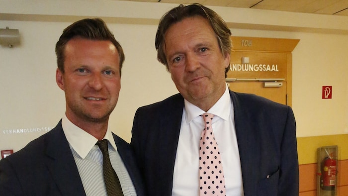 Philipp Wolm and Christian Werner (right) are defending.