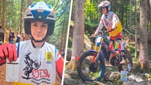 Dominik Eder fährt seit drei Jahren Trial. Dabei muss man möglichst ohne Fehler und ohne ...