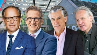 Die gewichtigen Unternehmer Erwin Soravia, Stephan Zöchling, Michael Tojner, und Martin Ohneberg ...