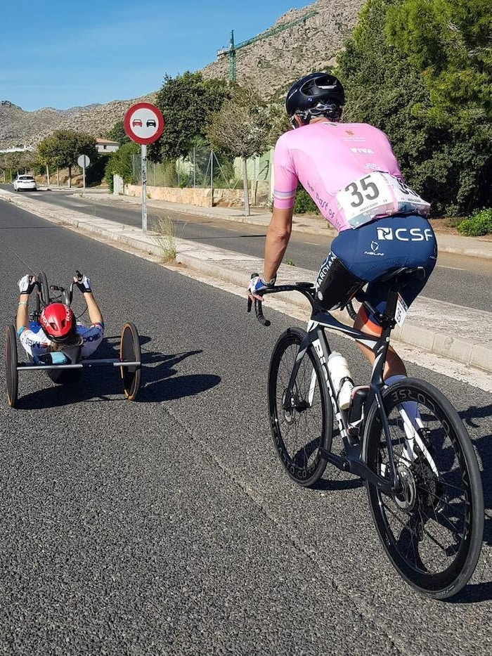 Zum Auftakt des Urlaub starteten sie bei der Mallorca Paracycling Tour.