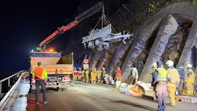 Knapp zwei Stunden dauerte der Bergungseinsatz.