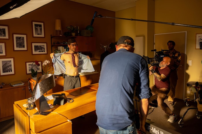 Manchmal fallen beim Drehen schon auch mal die Hüllen ...