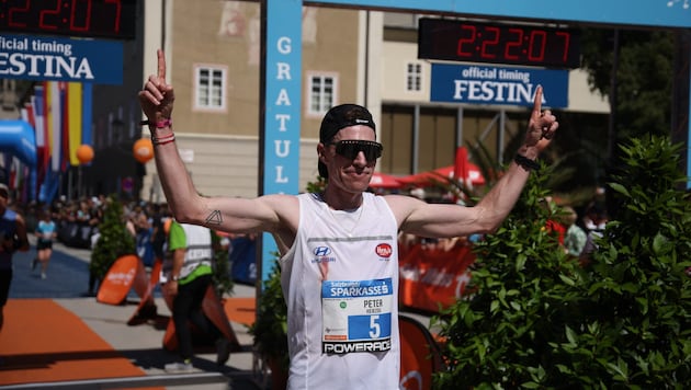 Peter Herzog during his victory at the Salzburg Marathon 2024.