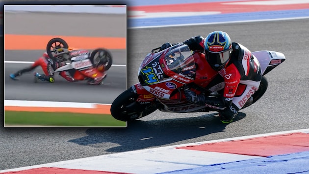 Cormac Buchanan kam im ersten Training zu Sturz.