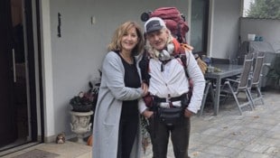 Mit einem 20 Kilogramm schweren Rucksack wandert Peter Ulrich von Graz nach Lemberg – hier am ...