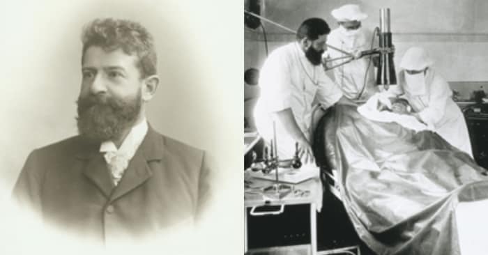 Dr. Eduard Konrad Zirm bei der Arbeit.