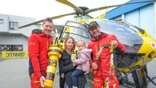 Erstmals auf der Messe in Klagenfurt: Die fliegenden Lebensretter erlauben sogar einen Blick ins ...