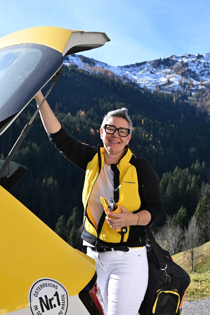 Hoch hinauf muss Doris Metzger bei ihren Touren in Dienten.