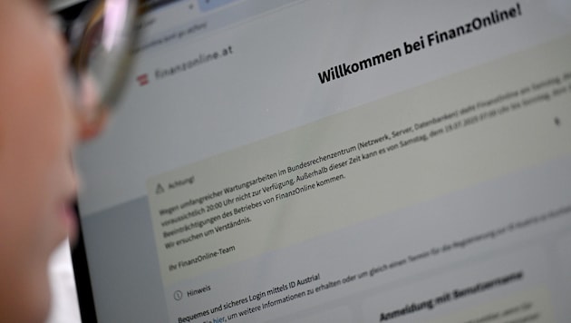 Betrüger fälschten die Homepage von „finanzonline“.