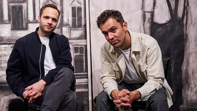 Kongeniales Doppel: Lukas Schrenk (li.) und Nils Strunk setzen an der Burg „Gullivers Reisen“ in ...