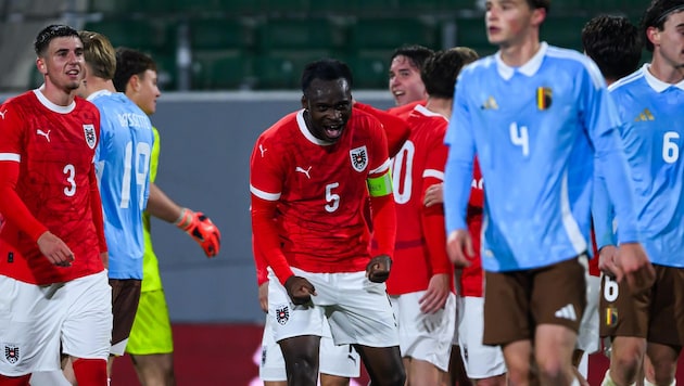 Österreichs U21 jubelte über das 1:0 in der EM-Quali gegen Belgien.