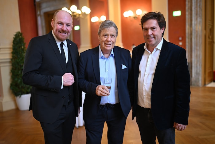 Dominik Schrott (Asfinag), Peter Schröcksnadel, Unternehmer und Ex-ÖSV-Boss, und Matthias ...