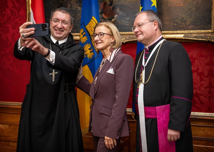 Korbinian Birnbacher, Landeshauptfrau Johanna Mikl-Leitner und Anton Höslinger