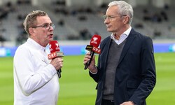 Ralf Rangnick (li.) im Interview mit ORF-Mann Rainer Pariasek.