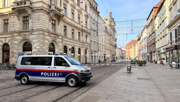 Absperrbänder in der Herrengasse