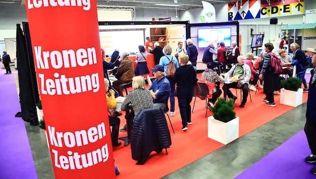 Die „Krone“ war mit einem eigenen Stand auf der SENaktiv und lud im Café zum Verweilen.