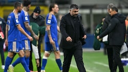 Hängende Köpfe bei den italienischen Spielern und Teamchef Gennaro Gattuso. 