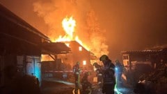 67 Einsatzkräfte von sechs Feuerwehren kämpften gegen die Flammen.