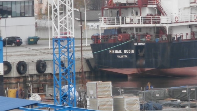 Mit dem Frachtschiff „Mikhail Dudin“ (Archivbild) wird Uran nach Russland transportiert.