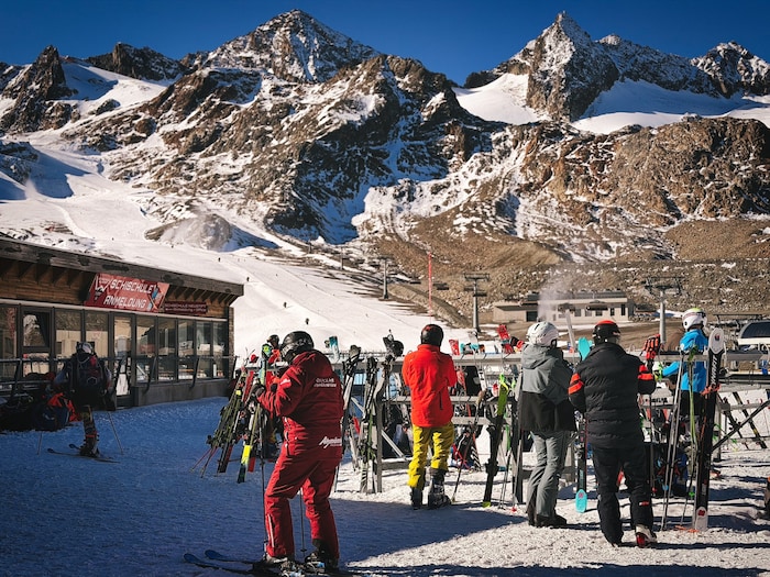 Mittelstation am Stubaier Gletscher.