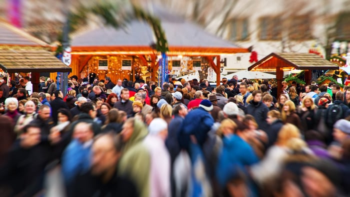 Besonders kleine Hunde sind fast chancenlos: Zwischen unzähligen Beinen hindurch navigieren, ...