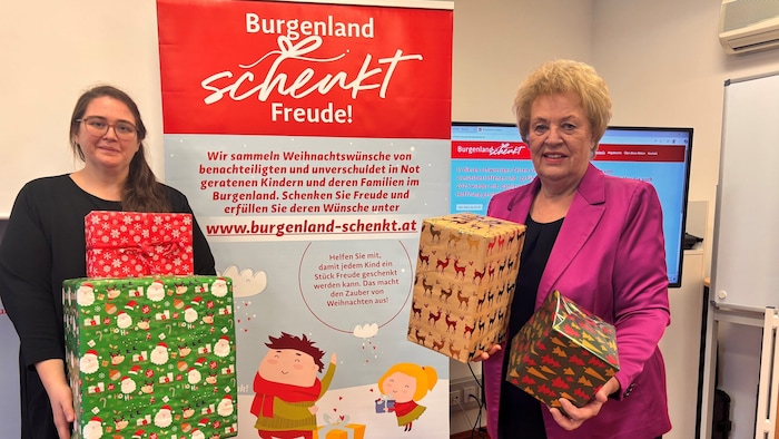 Volkshilfe-Präsidentin Verena Dunst und Kinderarmutsexpertin Hanna Lichtenberger setzen sich ...