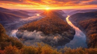 Die Saarschleife in Deutschland von Leserreporter Stefan E. fotografiert.