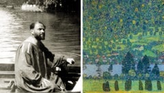 Gustav Klimt malte im Sommer am Attersee; das Gemälde „Waldabhang bei Unterach am Attersee“ wird ...