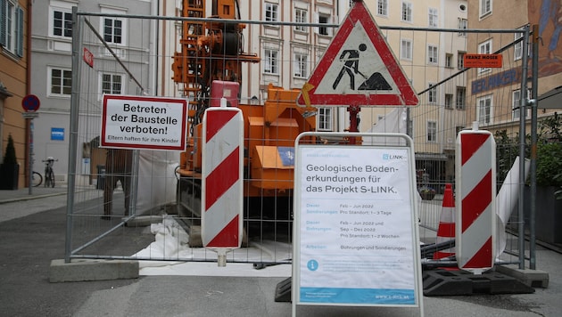 Probebohrungen für den S-Link