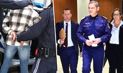Von links: Hansjörg Mayr, Sprecher der Staatsanwaltschaft Innsbruck, Landespolizeidirektor ...