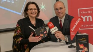 „Kärntner Krone“-Chefredakteur Hannes Mößlacher und Redakteurin Christina Natascha Kogler im ...