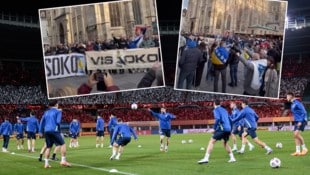 Am Stephansplatz versammelten sich die Fans der Bosnier. 